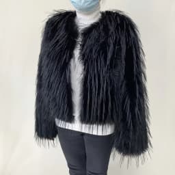 2023 New Springtime Fur Coat Women High Quality Fashion Faux Fur Coat Artificial Raccoon Braid Short Jacket