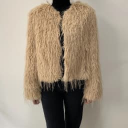 2023 New Springtime Fur Coat Women High Quality Fashion Faux Fur Coat Artificial Raccoon Braid Short Jacket