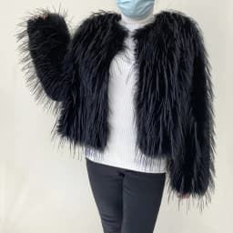 2023 New Springtime Fur Coat Women High Quality Fashion Faux Fur Coat Artificial Raccoon Braid Short Jacket