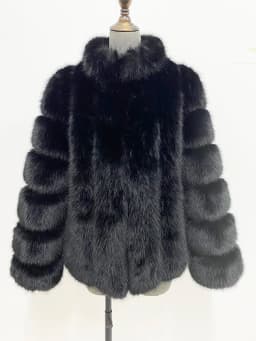 ZADORIN Fashion Winter Jacket Women Faux Fur Coat Luxury Thick Warm Stand Collar Striped Fur Jackets for Women Faux Fur Coats