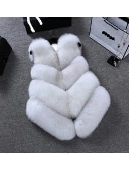 ZADORIN New Luxury Faux Fox Fur Vest Women Furry Short Faux Fur Vests Fur Gilet Fourrure Autumn Winter Faux Fur Coats Overcoat