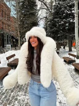 ZADORIN High Quality Faux Fur Coats Hooded Cropped White Black Faux Fur Coat Woman Clothing Fluffy Fur Jacket Winter Outerwears
