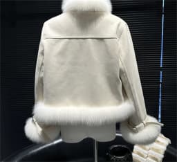 Melad Composite Fur Coat for Women, Autumn/Winter 2025 New Collection, Suede Short, Environmentally Friendly Fox Fur Grass Top