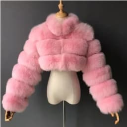 Women Faux Fur Coat Short Coats Stand Collar Zipper Jackets Open Stitch Warm Thick Elegant Splice Autumn Winter Furry Outerwear