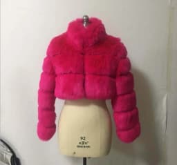 Women Faux Fur Coat Short Coats Stand Collar Zipper Jackets Open Stitch Warm Thick Elegant Splice Autumn Winter Furry Outerwear