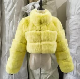 Women Faux Fur Coat Short Coats Stand Collar Zipper Jackets Open Stitch Warm Thick Elegant Splice Autumn Winter Furry Outerwear