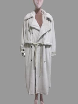 Nerazzurri Autumn Winter Oversized Long Fluffy Warm Soft Faux Mink Fur Coat Women Drawstring Double Breasted Furry Overcoat
