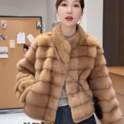2026 Women Oversized Faux Mink Coat Stand Collar Snap Button Loose Fluffy Long Sleeve Warm Jacket Autumn Winter