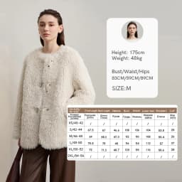 AMII Fur Coat Woman 2026 Winter New Round Neck Loose Long Sleeves Ladies Clothing Leather Button Warm Women's Fur Coat 12524008