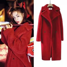 Faux Fur Coats Women Lamb Wool Long Coat Thick Warm Elegant Maxi Turn Down Collar Spring Outerwear Autumn Winter Jackets