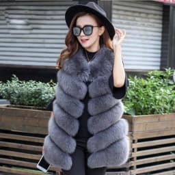 HJQJLJLS 2022 Winter Women Long Faux Fur Vest Gilet Female Sleeveless Fluffy Faux Fur Coat Jacket Fuzzy Coat Elegant Outerwear
