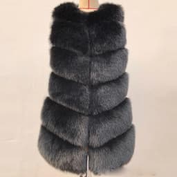 HJQJLJLS 2022 Winter Women Long Faux Fur Vest Gilet Female Sleeveless Fluffy Faux Fur Coat Jacket Fuzzy Coat Elegant Outerwear