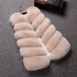 HJQJLJLS 2022 Winter Women Long Faux Fur Vest Gilet Female Sleeveless Fluffy Faux Fur Coat Jacket Fuzzy Coat Elegant Outerwear