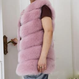 HJQJLJLS 2022 Winter Women Long Faux Fur Vest Gilet Female Sleeveless Fluffy Faux Fur Coat Jacket Fuzzy Coat Elegant Outerwear