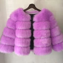 HJQJLJLS 2023 Winter New Fashion Women Faux Fur Coat Female Black Elegant Fluffy Thick Warm Artificial Fox Fur Jacket Outerwear