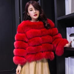 HJQJLJLS 2023 Winter New Fashion Women Faux Fur Coat Female Black Elegant Fluffy Thick Warm Artificial Fox Fur Jacket Outerwear