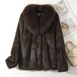 Real Rex Rabbit Fur Coat for Women, Autumn Winter Short Jacket Thick Warm New Fox Fur Collar Elegant Female Warm Outerwear
