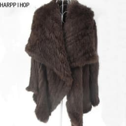 Women Fur Coats Colorful Real Rabbit Fur Coat Female Luxury Natural Knitted Rabbit Fur Winter Jacket 2019 New Fur Overcoat