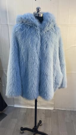 Lautaro Winter Shaggy Hairy Thick Warm Soft Colored Faux Fur Jacket Women with Hood Bat Sleeved Loose Casual Designer Clothes