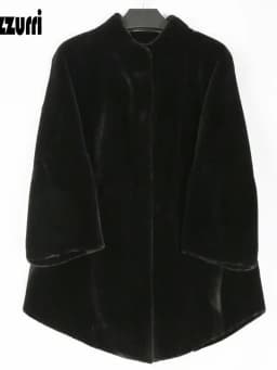 Nerazzurri Fluffy Loose Warm Soft White Faux Fur Coat with Flare Sleeve Furry Jacket 2022 Fashion Autumn Winter Women Clothes