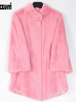 Nerazzurri Fluffy Loose Warm Soft White Faux Fur Coat with Flare Sleeve Furry Jacket 2022 Fashion Autumn Winter Women Clothes