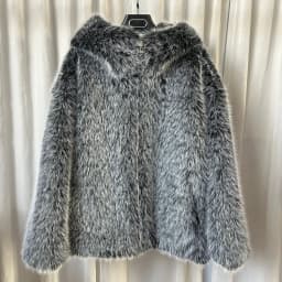 Women Faux Fur Hooded Coats Y2k Jacket Short Overcoats Long Sleeves Zippper Thick Loose Fit Officelady Casual 2025 Autumn Winter