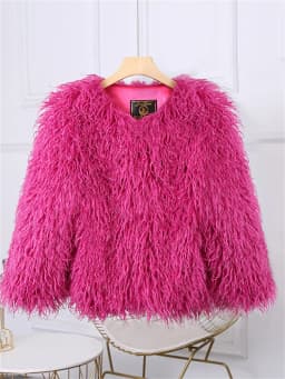 Tossy Female Fluffy Faux Fox Fur Jacket Overcoat Winter Loose Luxury Long Sleeve High Waist Patchwork Coat Women's Outwear 2025