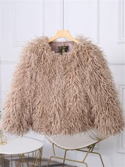 Tossy Female Fluffy Faux Fox Fur Jacket Overcoat Winter Loose Luxury Long Sleeve High Waist Patchwork Coat Women's Outwear 2025