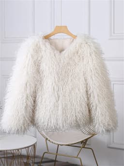 Tossy Female Fluffy Faux Fox Fur Jacket Overcoat Winter Loose Luxury Long Sleeve High Waist Patchwork Coat Women's Outwear 2025