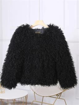 Tossy Female Fluffy Faux Fox Fur Jacket Overcoat Winter Loose Luxury Long Sleeve High Waist Patchwork Coat Women's Outwear 2025