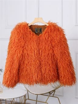 Tossy Female Fluffy Faux Fox Fur Jacket Overcoat Winter Loose Luxury Long Sleeve High Waist Patchwork Coat Women's Outwear 2025