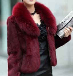 Women Imitation Fur Coats Tops Fashion Slim Fur Outwear Ladies Short Soft Fox Fur Collar Rabbit Fur Coat Overcoats Autumn Jacket