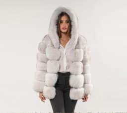 Women Faux Rabbit Fur Coats Hooded Fur Jackets Solid Long Sleeves Open Stitch Thick Warm Fur Loose Fit Casual 2025 Autumn Winter