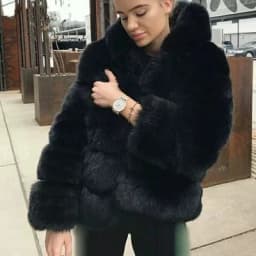 Women Faux Rabbit Fur Coats Hooded Fur Jackets Solid Long Sleeves Open Stitch Thick Warm Fur Loose Fit Casual 2025 Autumn Winter