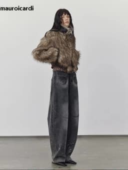 Mauroicardi Spring Winter Cool Short Warm Thick Hairy Shaggy Patchwork Faux Fox Fur Coat Jacket Women Luxury Designer Clothes
