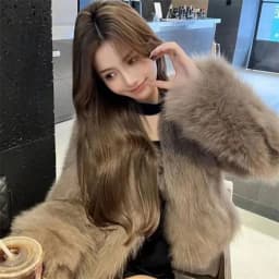 Autumn Winter Ladies High-end Short Faux Fur Coat Korean Female Fashion Casual Plush Jacket 2025 Women Long Sleeves Fur Outwear
