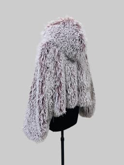 Nerazzurri Autumn Winter Oversized Thick Warm Soft Hairy Faux Fur Coat Women with Hood Single Breasted Luxury Designer Clothes