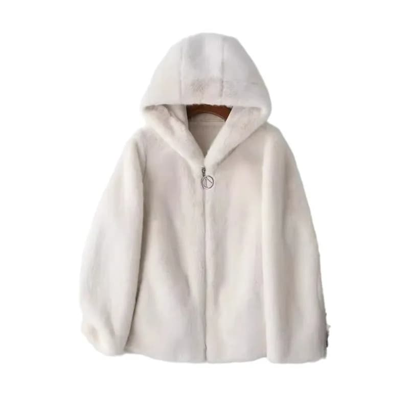 ZXRYXGS High Quality Faux Fur Coat Hoode Women's Jackets 2025 New Autumn and Winter Fashionable Jackets Women Coat Tide