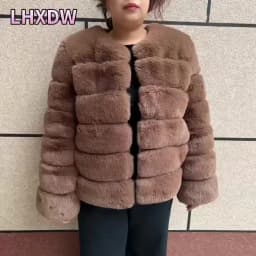Women's Fluffy Faux Fur Coat Winter Hot Selling Fashionable Luxury Faux Fox Fur Coat Long Sleeve Ladies' Fake Fur Winter Clothin