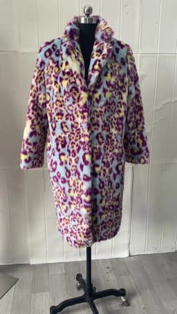 Nerazzurri Multicolor Long Colorful Leopard Print Faux Fur Coat Women Warm Thick Womens Fashions Winter Clothes 2022 5xl 6xl 7xl