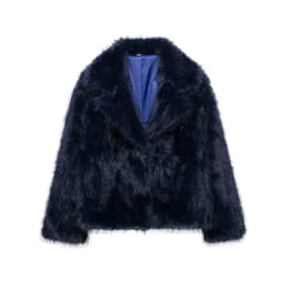 Women's Thick Warm Faux Fur Jacket, Long Sleeve Coat, Lapel Collar, Female Outerwear, Chic Tops, Fashion