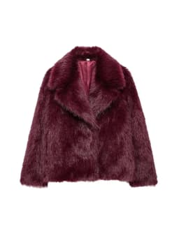 Women's Thick Warm Faux Fur Jacket, Long Sleeve Coat, Lapel Collar, Female Outerwear, Chic Tops, Fashion