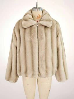 DEAT Fashion Environmentally Friendly Fur Coat Women's Lapel Zipper Loose Plush Thick Faux Fur Jacket Winter New 7A1824