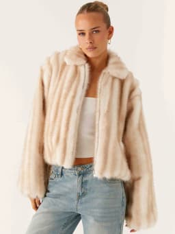 DEAT Fashion Environmentally Friendly Fur Coat Women's Lapel Zipper Loose Plush Thick Faux Fur Jacket Winter New 7A1824