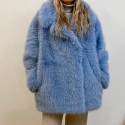 New Thick Cotton Winter Fur Coat Women Suit Collar White Medium Long Luxury Fox Fur Overcoat High Quality Fury Plush Jacket