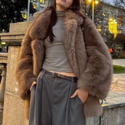 New Thick Cotton Winter Fur Coat Women Suit Collar White Medium Long Luxury Fox Fur Overcoat High Quality Fury Plush Jacket