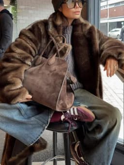 European And American Brown Eco-Friendly Artificial Fur Coat For Women Thickened High Street Loose Oversize Fashion Streetwear