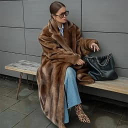 European And American Brown Eco-Friendly Artificial Fur Coat For Women Thickened High Street Loose Oversize Fashion Streetwear