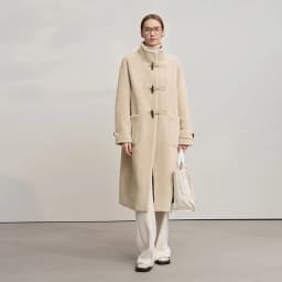 Amii Women's Coat 2025 Winter New Loose Long Half-high Collar Long Sleeves Coat Women Straight Elegant Warm Outerwear 12554010