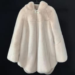 2026 new imitation velvet female mink fur coat whole mink mid-length coat hooded mink fur female